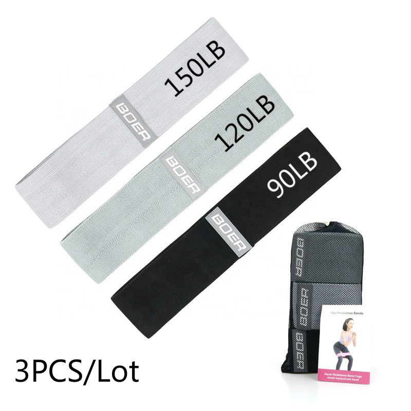 Home Gym Equipment Set - 3 adet kadın erkek kumaş direnç