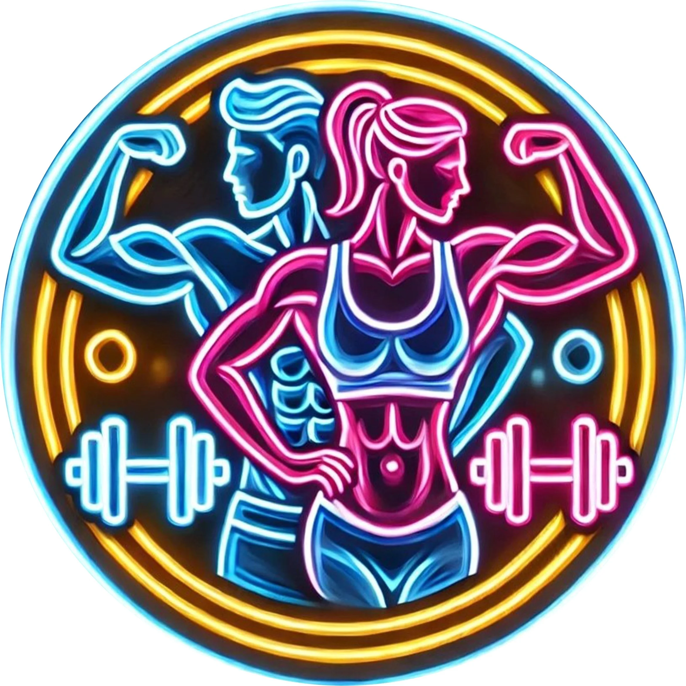 Home Gym Neon Sign - 2D Metal Tabela Fitness Spor Salonu