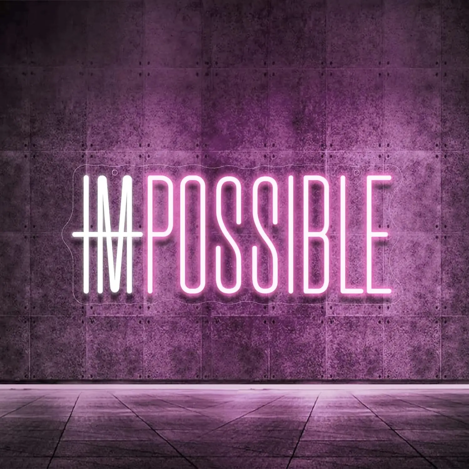 Home Gym Neon Sign - I'm Possible Neon Tabela Işığı, Düğün