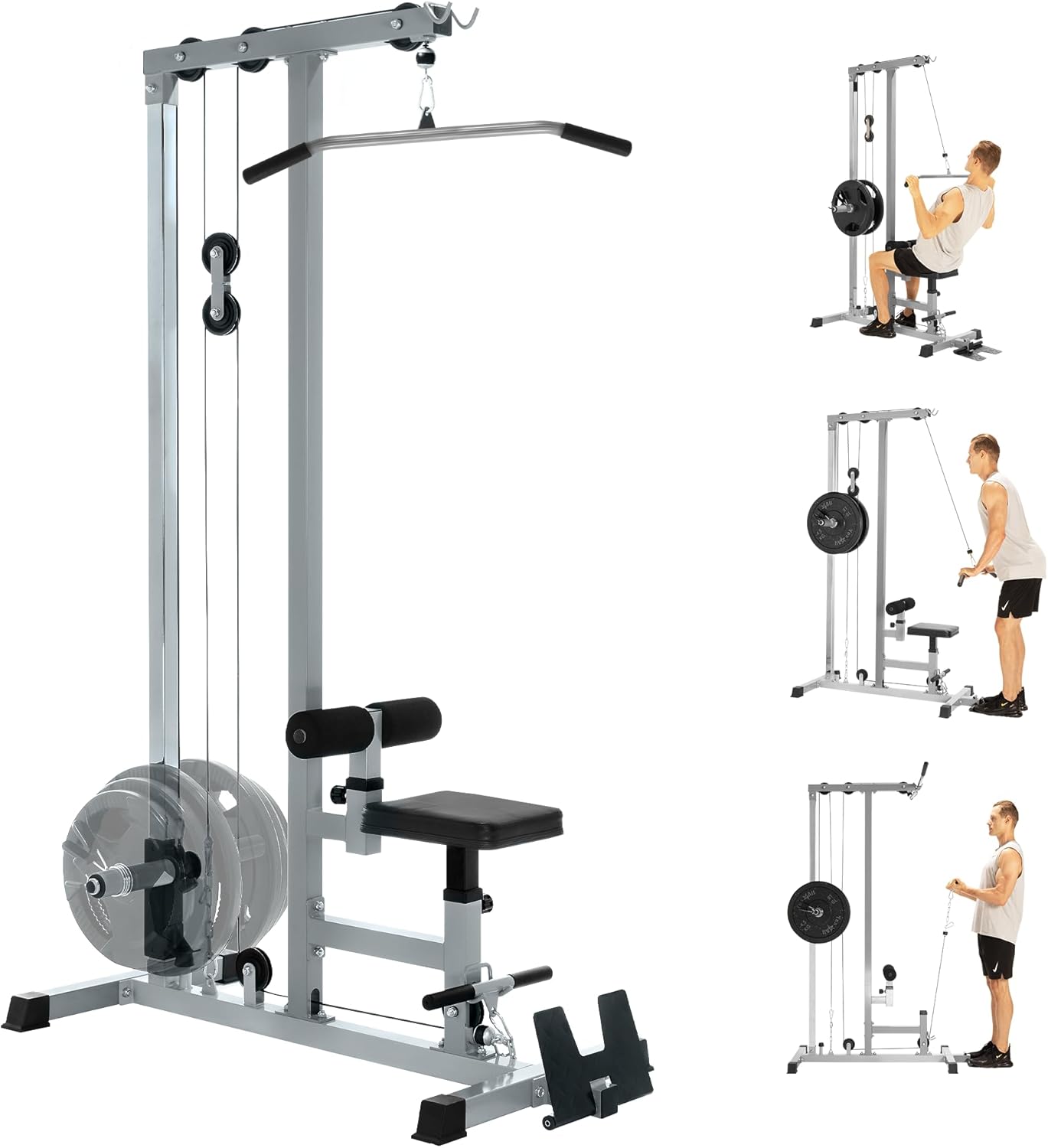 Lat Pulldown Cable - Fitness Salonu, Sağlam Metal, Gümüş Renkli,