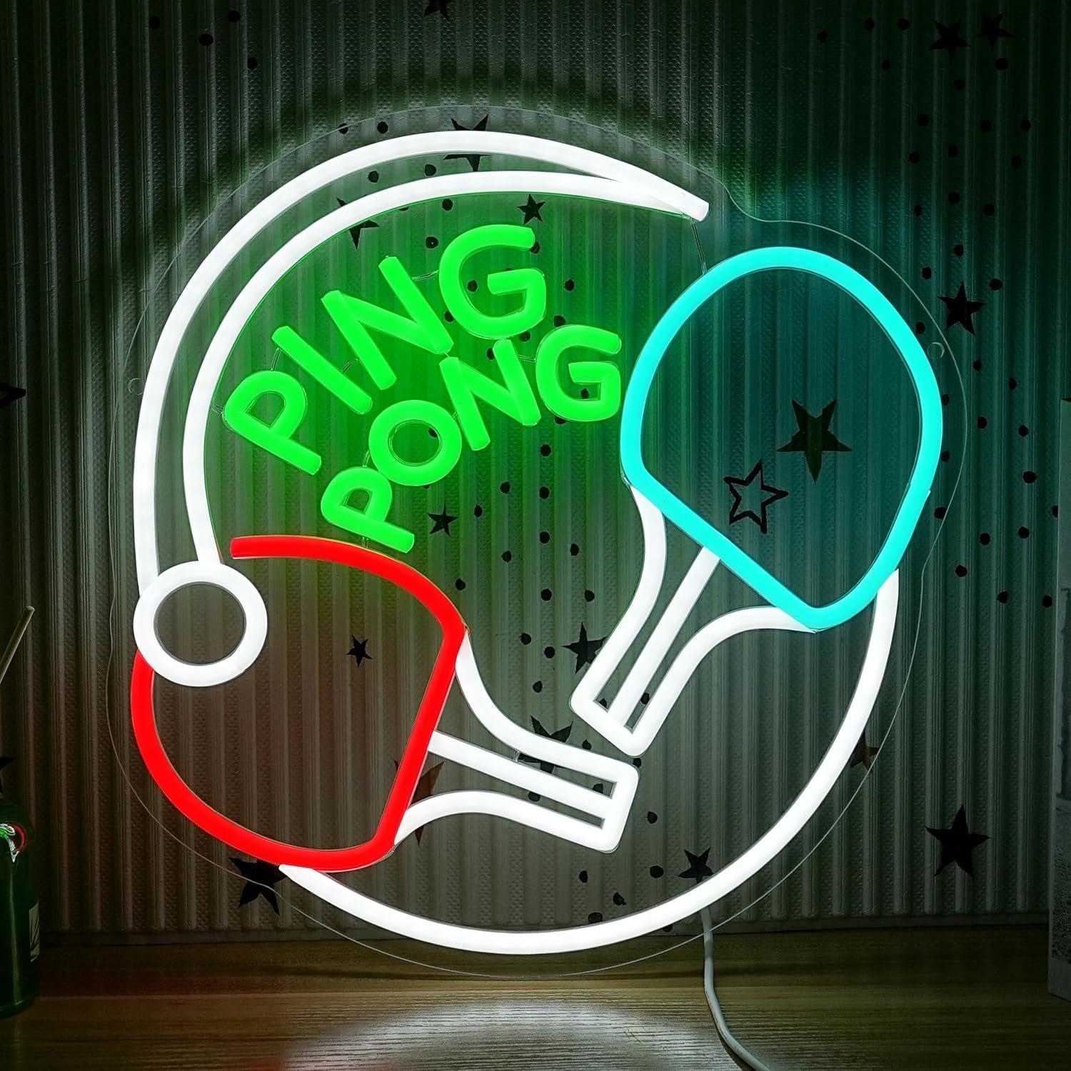 Ping Pong Neon Tabela USB Kısı - Home Gym Neon Sign incelemesi ve fiyatı